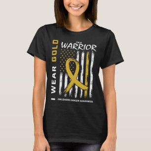 Camiseta Llevo oro Guerrero Conciencia del cáncer infantil