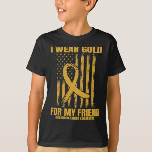 Camiseta Llevo Oro Por La Conciencia Del Cáncer Infantil De