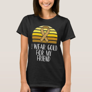 Camiseta Llevo Oro Por La Conciencia Del Cáncer Infantil De