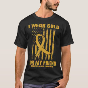 Camiseta Llevo Oro Por Mi Amigo Conciencia Del Cáncer Infan