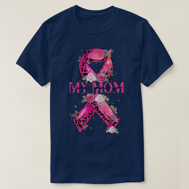 Camiseta Llevo Pañuelo Rosa Para Mi Mamá Pin De Conciencia  (Diseño del anverso)