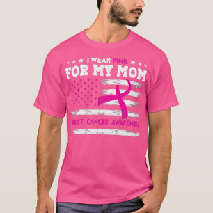 Camiseta Llevo Pink A Mi Mamá Concienciar Sobre El Cáncer D