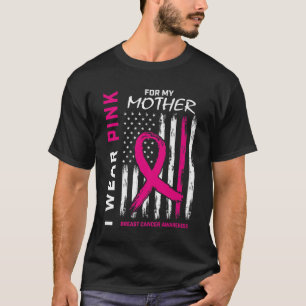 Camiseta Llevo Pink A Mi Mamá Concienciar Sobre El Cáncer D
