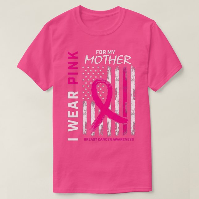 Camiseta Llevo Pink A Mi Mamá Concienciar Sobre El Cáncer D (Diseño del anverso)