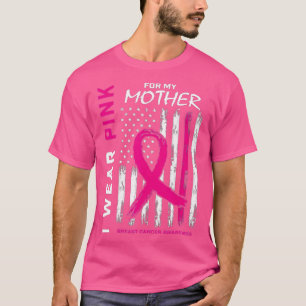 Camiseta Llevo Pink A Mi Mamá Concienciar Sobre El Cáncer D