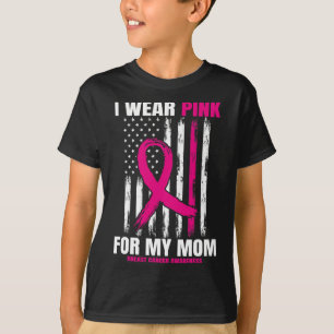 Camiseta Llevo Pink A Mi Mamá Concienciar Sobre El Cáncer D