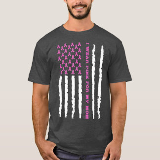 Camiseta Llevo Pink A Mi Mamá Concienciar Sobre El Cáncer D