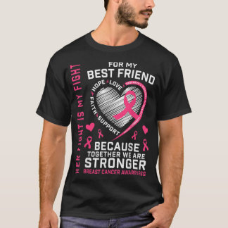 Camiseta Llevo Pink A Mi Mejor Amigo El Cáncer De Mama Su F