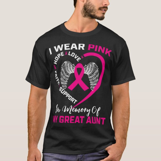 Camiseta Llevo Pink En Memoria De Mi Gran Tía De Cañón (Anverso)