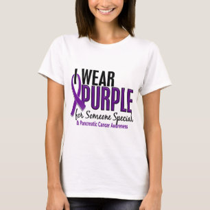 Camiseta Llevo púrpura alguien el cáncer pancreático 10