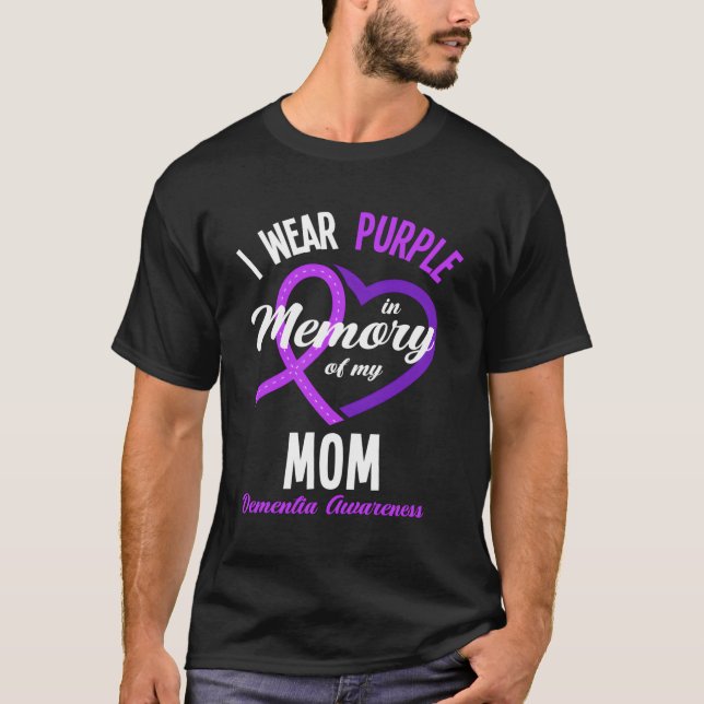 Camiseta Llevo Púrpura En Memoria De La Conciencia De Mi Ma (Anverso)
