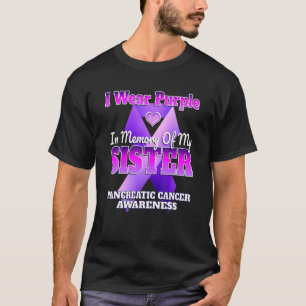 Camiseta Llevo Púrpura En Memoria De Mi Hermana Ca Pancre