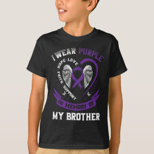 Camiseta Llevo Púrpura En Memoria De Mi Hermano Epilepsy Aw