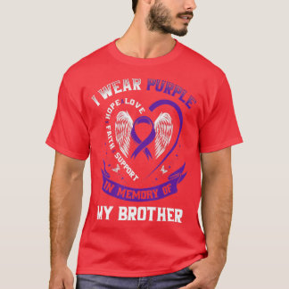 Camiseta Llevo Púrpura En Memoria De Mi Hermano Epilepsy Aw