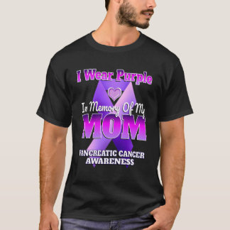 Camiseta Llevo Púrpura En Memoria De Mi Mamá Cance Pancreát