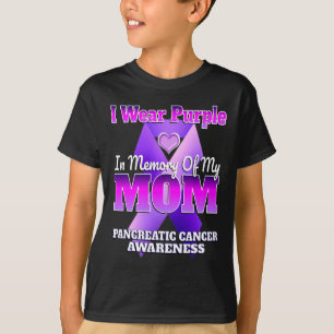Camiseta Llevo Púrpura En Memoria De Mi Mamá Cance Pancreát
