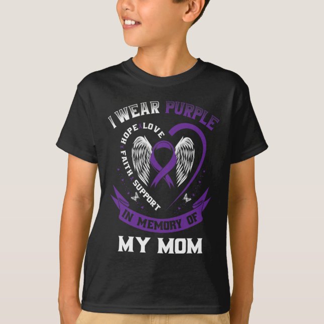 Camiseta Llevo Púrpura En Memoria De Mi Mamá Epilepsia Awar (Anverso)