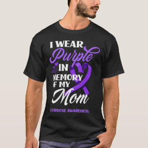 Camiseta Llevo Púrpura En Memoria De Mi Mamá Sobredosis De
