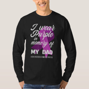 Camiseta Llevo Púrpura En Memoria De Mi Papá Con La Sobredo