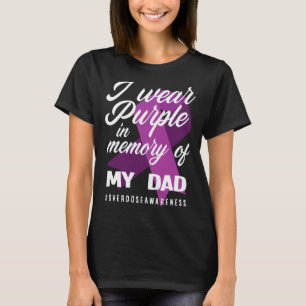 Camiseta Llevo Púrpura En Memoria De Mi Papá Con La Sobredo