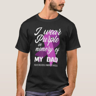 Camiseta Llevo Púrpura En Memoria De Mi Papá Con La Sobredo