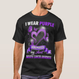 Camiseta Llevo Púrpura En Memoria De Mi Tía Canc Pancreátic