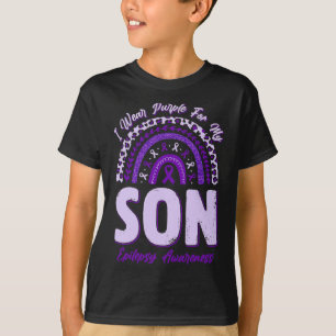 Camiseta Llevo Púrpura Para Mi Hijo Epilepsia Awareness Rai