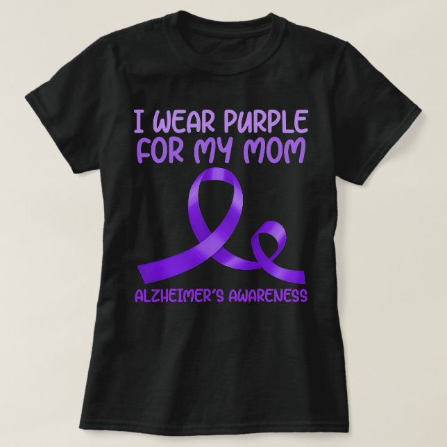 Camiseta Llevo Púrpura Por Mi Mamá (Diseño del anverso)