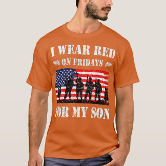 Camiseta Llevo Rojo Los Viernes Por Mi Hijo