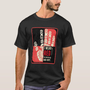 Camiseta Llevo Rojo para Conciencia y Esperanza Huella de M