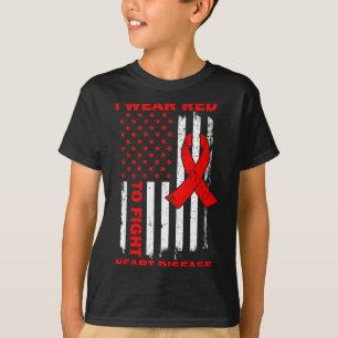 Camiseta Llevo Rojo Para Luchar Contra La Enfermedad Del Co
