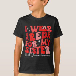 Camiseta Llevo Rojo Por Mi Hermana Retro Chd Conciencia Cor