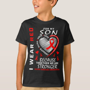Camiseta Llevo Rojo Por Mi Hijo Conciencia Del Mes De La En