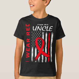 Camiseta Llevo Rojo Por Mi Tío Conciencia De La Enfermedad 