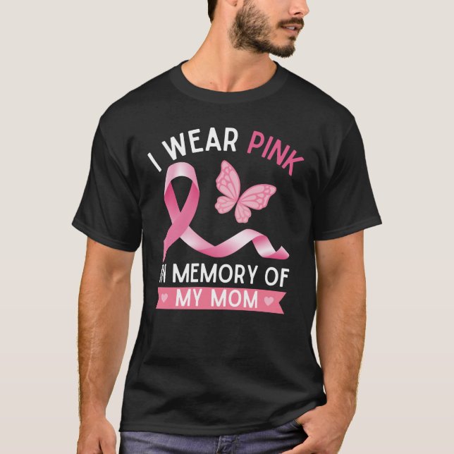 Camiseta Llevo rosa en memoria de mi mamá (Anverso)