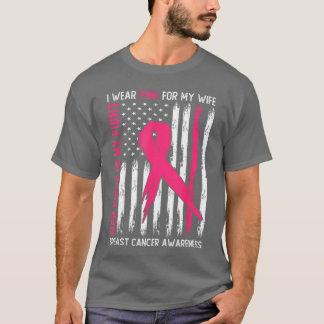 Camiseta Llevo Rosa Esposa Cáncer de Mama Su Lucha es Mi Lu