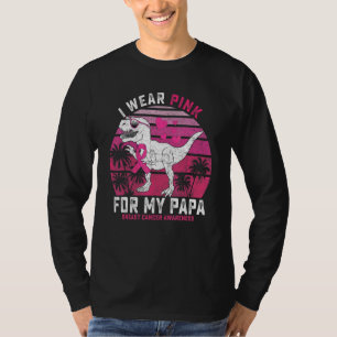 Camiseta Llevo Rosa Por Mi Cinta De Dinosaurio Papa Rex Tod