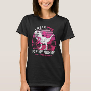 Camiseta Llevo Rosa Por Mi Mamá Rex Dinosaurio Cinta Bebé
