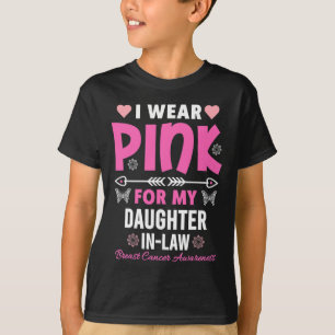 Camiseta Llevo Rosa Por Mi Nuera Cáncer De Mama A