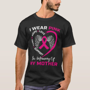 Camiseta Llevo Rosado En Memoria De Mi Madre, Mamá, Cañón D