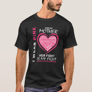 Camiseta Llevo Rosado Para Mi Mamá Concienciarla Sobre El
