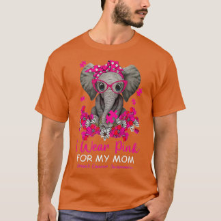 Camiseta Llevo Rosado Por Mi Mamá Elefante El Cáncer De Mam