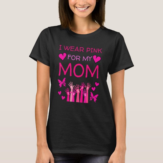 Camiseta Llevo Rosado Por Mi Mamá En Octubre Usamos Costill (Anverso)