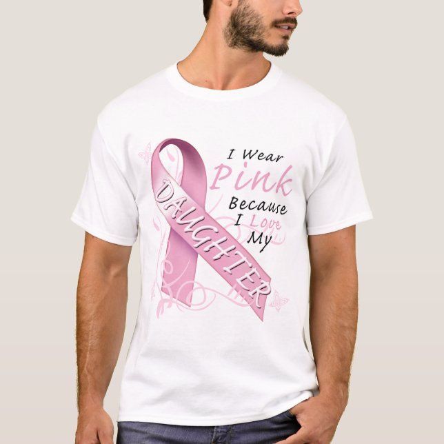 Camiseta Llevo rosado porque amo a mi hija (Anverso)