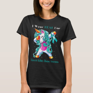 Camiseta Llevo Turquesa Para La Conciencia De La Enfermedad