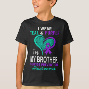 Camiseta Llevo Turquesa Púrpura En Memoria De El Suicidio D