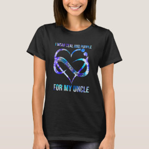 Camiseta Llevo Turquesa Púrpura Por Prevención Del Suicidio