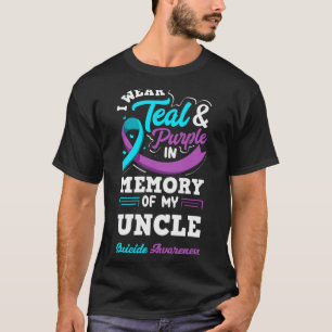 Camiseta Llevo Turquesa Y Púrpura En Memoria De Mi Tío