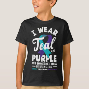 Camiseta Llevo Turquesa Y Púrpura Por Alguien Que Echo De M
