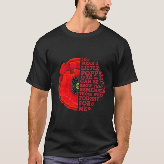 Camiseta Llevo Un Pequeño Día De Memorial De La Adormidera (Anverso)
